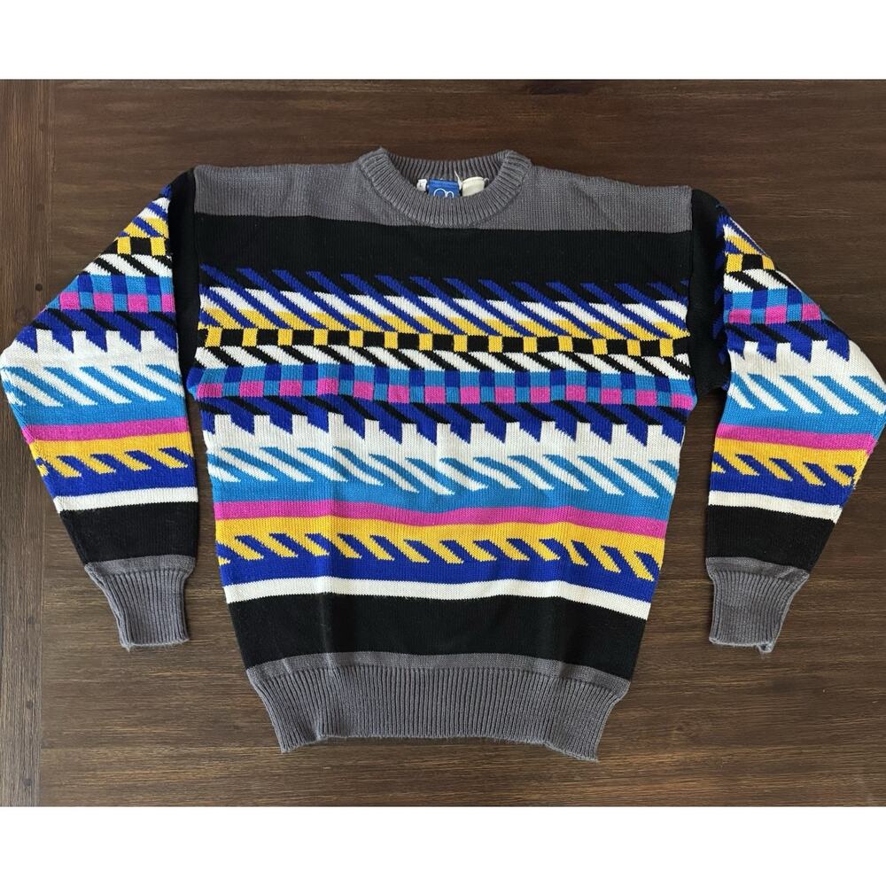 Vintage 80s 90s OP Ocean Pacific Sweater Mens Large Crew Neck Surfer Grunge Y2K